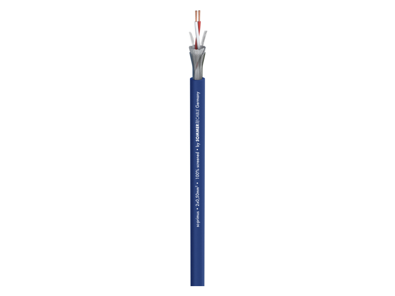 SOMMER CABLE Primus przewód mikrofonowy 2 x 0,50 mm2; PVC O 6,70 mm; niebieski